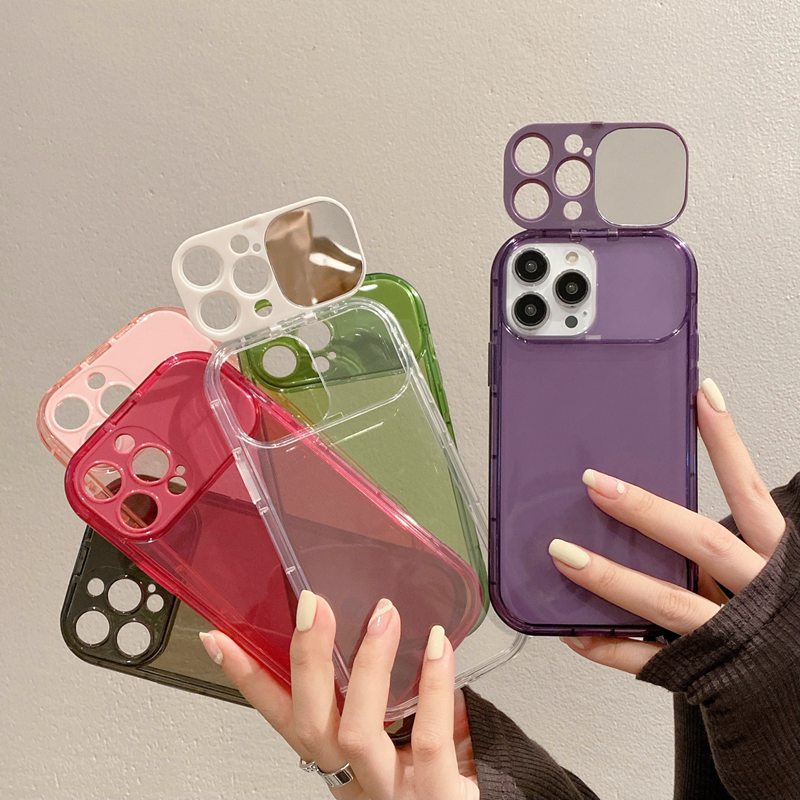 6Colors Mirror Popsoket Soft Case iP iPhone 7 8 + Plus X XS XR 11 Pro Max Clear Casing Apple