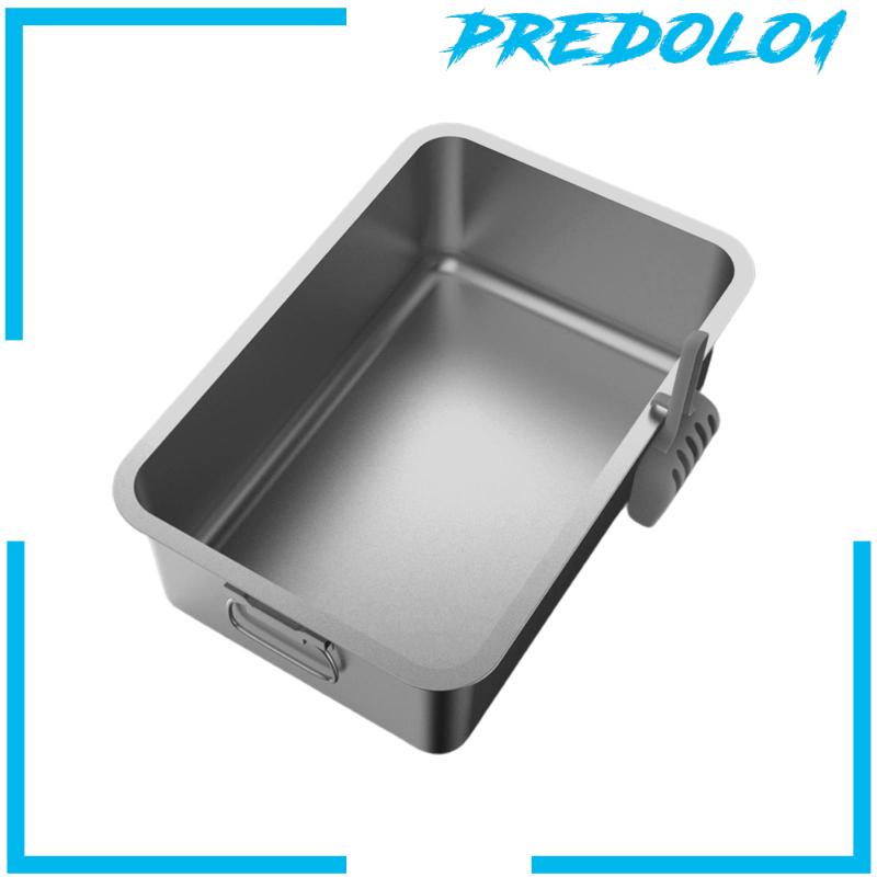 [Predolo1] Kitten Cat Litter Box Stainless Steel Dengan Sekop Awet Semi Tertutup