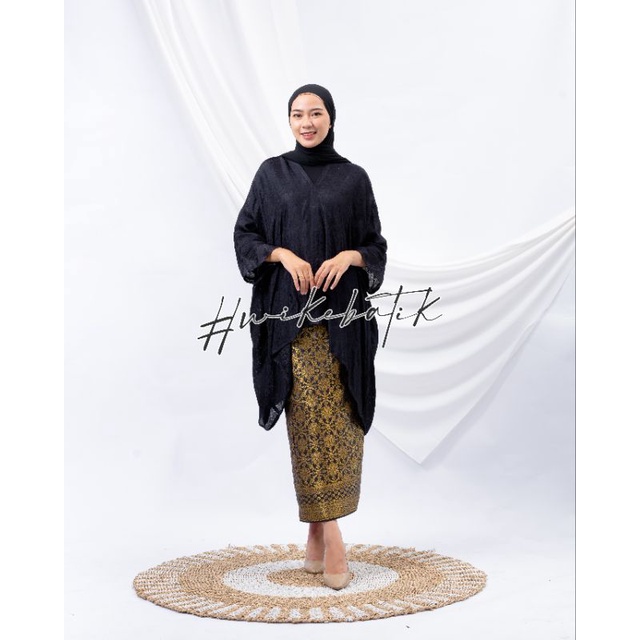 BATIK TRUSMI | KAFTAN BLOUSE BLUS ARUMI VISCOSE POLOS V-NECK