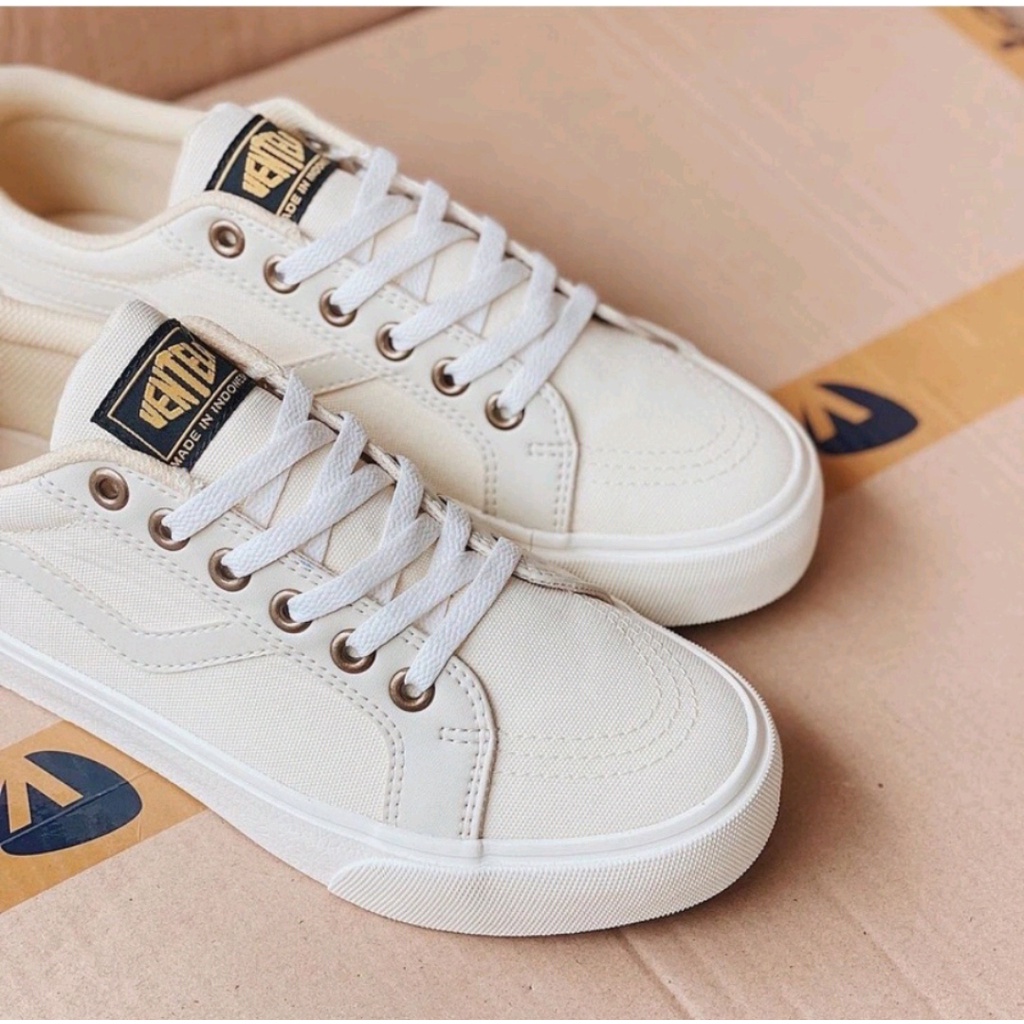 Ventela Republic Low Cream - Sepatu Ventela Original 100% - Sepatu Pria dan Wanita