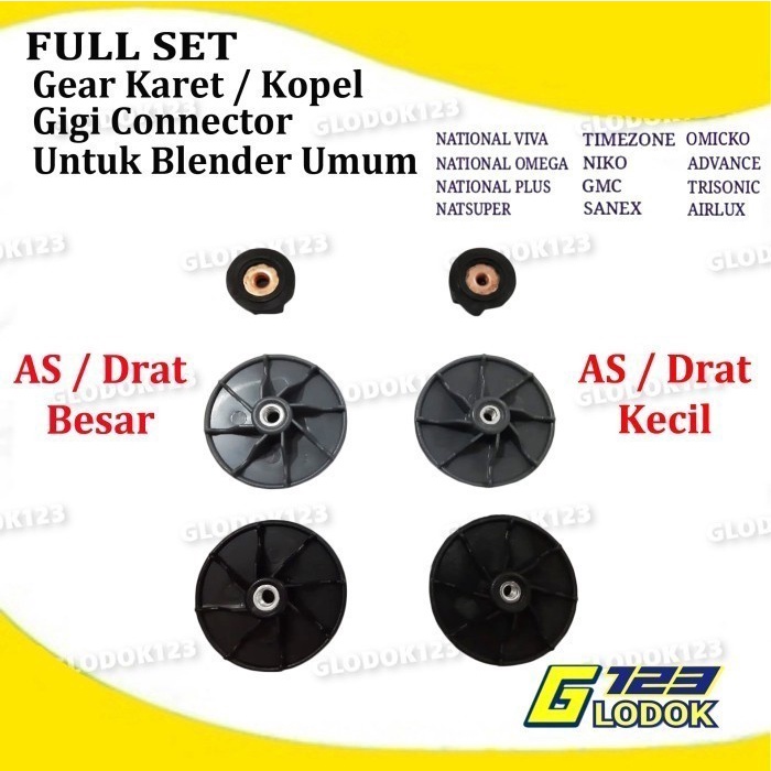 Gear Gigi Kopel Blender Karet Pisau Miyako National Sanex GMC Airlux