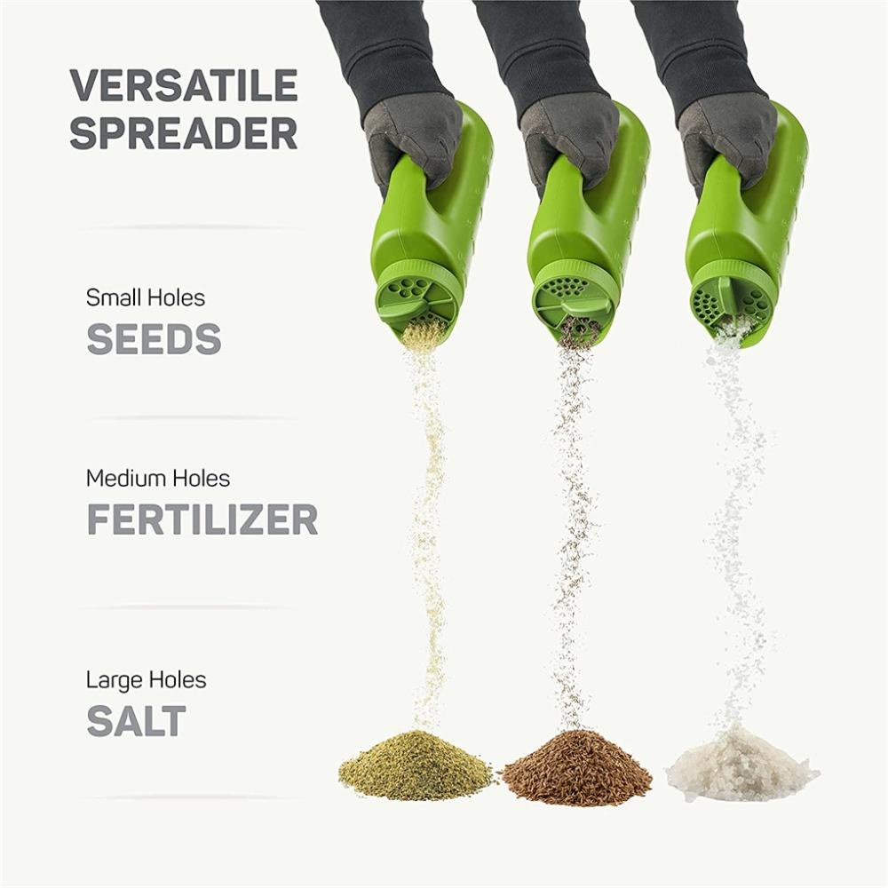 Solighter Handheld Seed Spreader For Grass Seed Manual Reusable Es Leleh Pasir Distributor Pupuk Outdoor