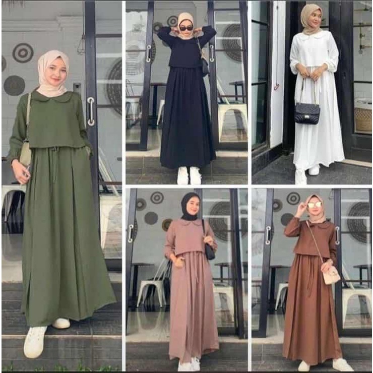 [DRESS VIRAL] ZAFINA DRESS ORIFOW CRINKLE || Dress Wanita Terkini