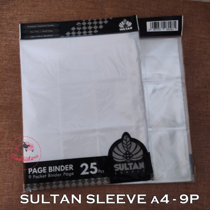 Kertas Sleeve 9P Sultan Premium Untuk Binder A4 - 11 Holes 9 Pocket - 5 Pcs