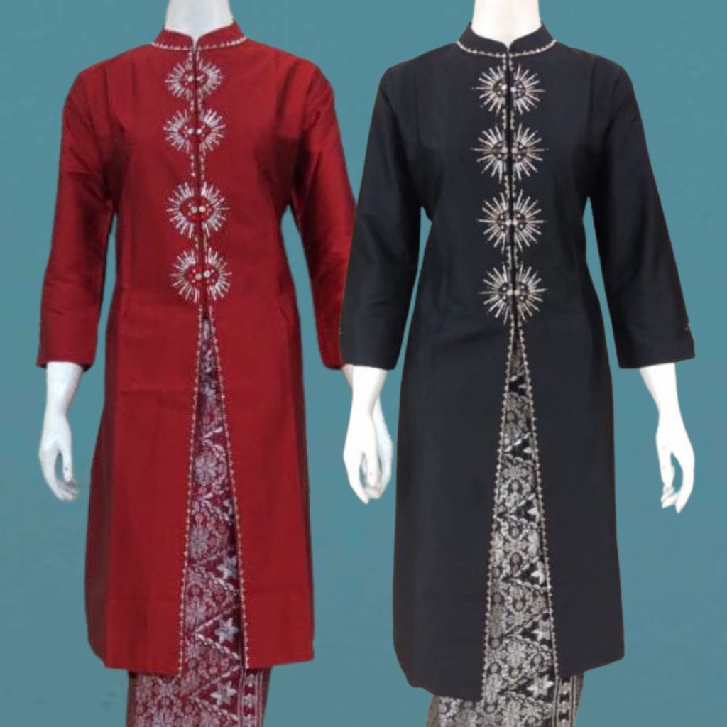 TAPA SET - KEBAYA KURUNG MELAYU LAMARAN ELEGAN MEWAH MODERN KONDANGAN BATIK MURAH BAJU TUNIK DRESS W