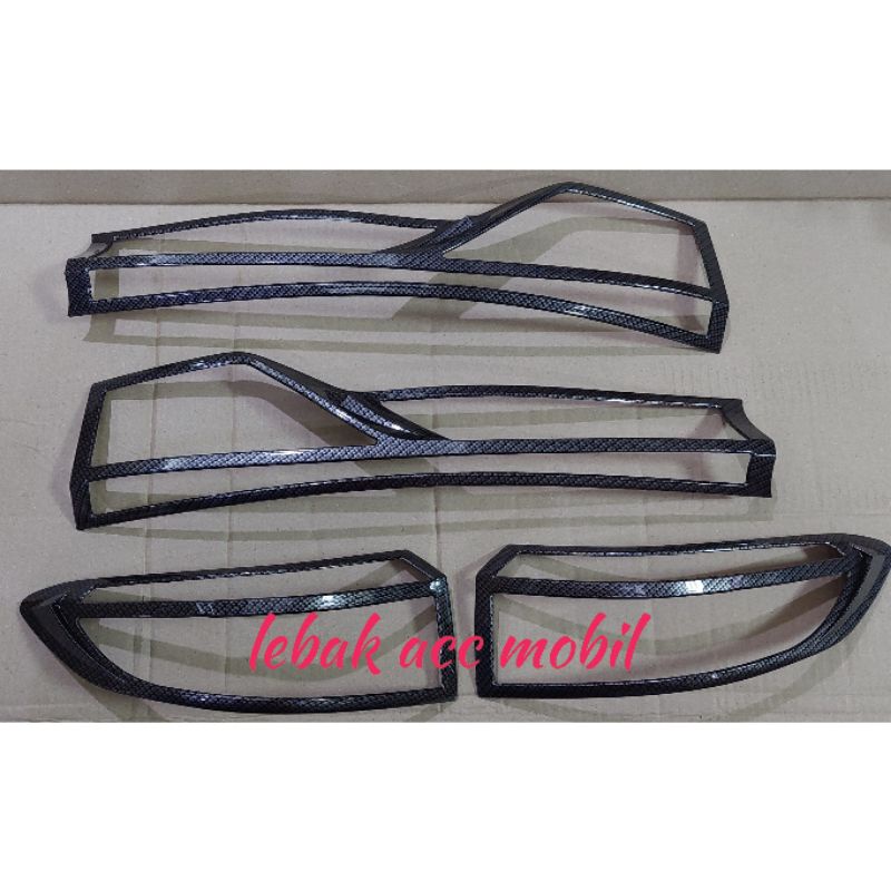 garnis / list lampu belakang mobil honda hrv 2022 carbon