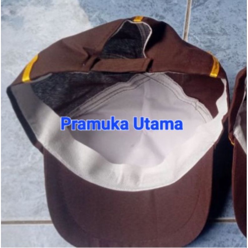 Topi Pramuka siaga bordir lis 1pcs