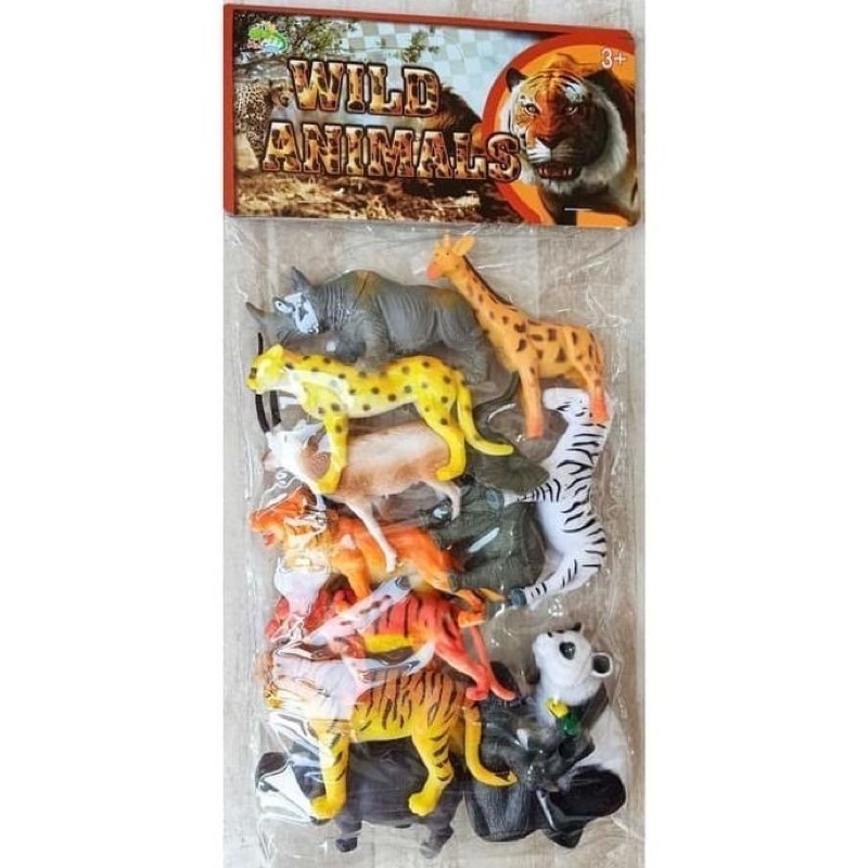 MAINAN EDUKASI ANAK WILD ANIMAL ISI 12PCS HEWAN