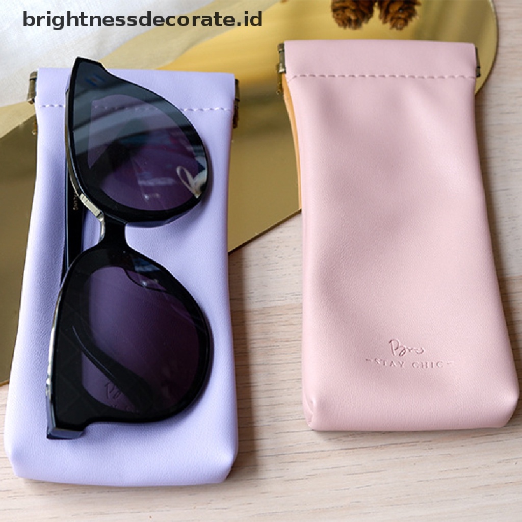 [Birth] Tas Penyimpanan Kacamata Kulit PU Lembut Kotak Kacamata Earphone Portabel Penutup Pelindung Tas Koin Mini Sundry Lip Bag Waterproof Pouch Glasses Cover Pelindung [ID]