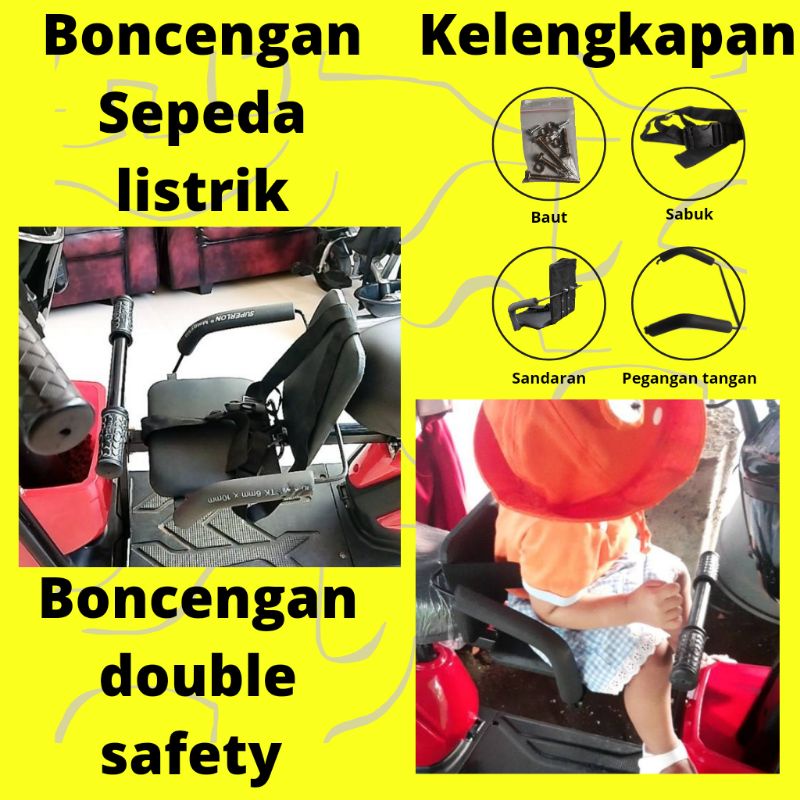 kursi jok boncengan sepeda listrik anak depan boncengan sepeda listrik bayi