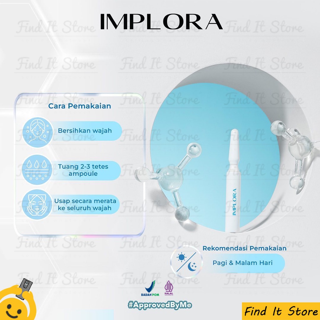 Implora Whitening Milky Serum Ampoule 5mL | Ampoule mencerahkan HALAL BPOM