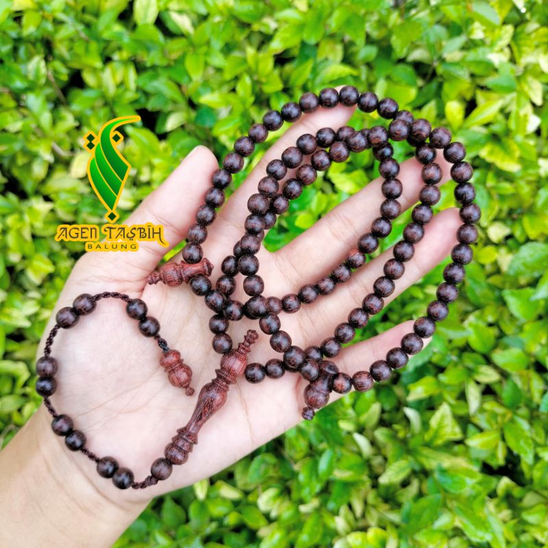 Tasbih Kayu Galih Asem Size 6mm Asli original COD!!!