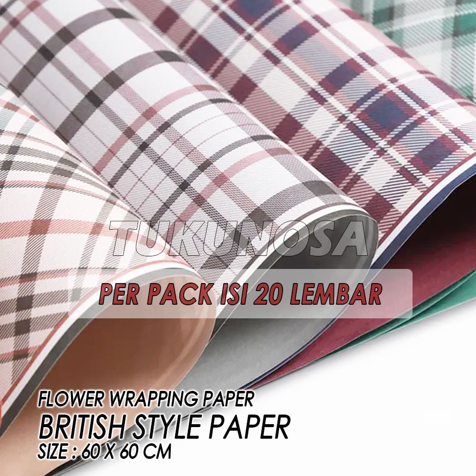 

PERPACK FLOWER WRAPPING PAPER BRITISH STYLE PAPER - KERTAS BUKET KERTAS KADO PREMIUM BOUQUET PAPER