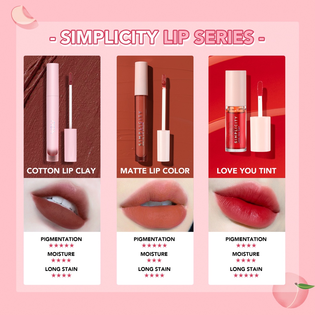 ★ BB ★ Y.O.U Simplicity Matte Lip Color | Transferproof | Pigmented Lipstick | Melembapkan Bibir | YOU
