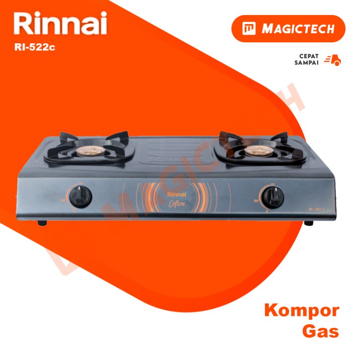 KOMPOR GAS 2 TUNGKU RINNAI RI 522C CEFLON