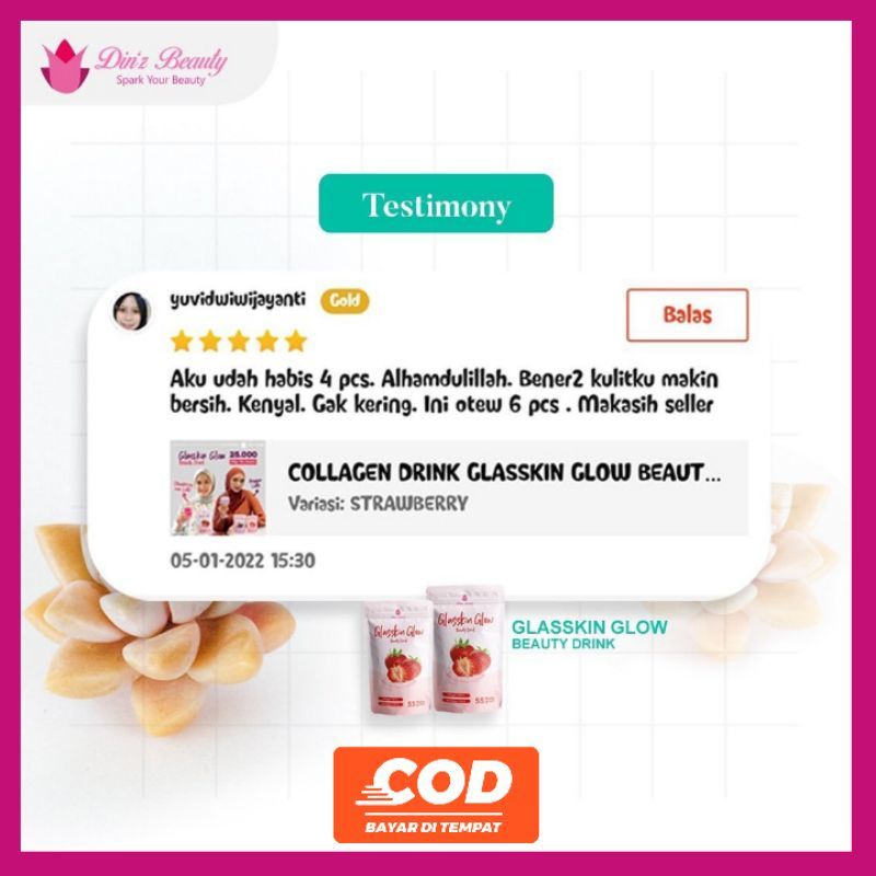 `ღ´ PHINKL `ღ´ Din'z beauty minuman collagen kecantikan kulit pemutih dari dalam alami serat