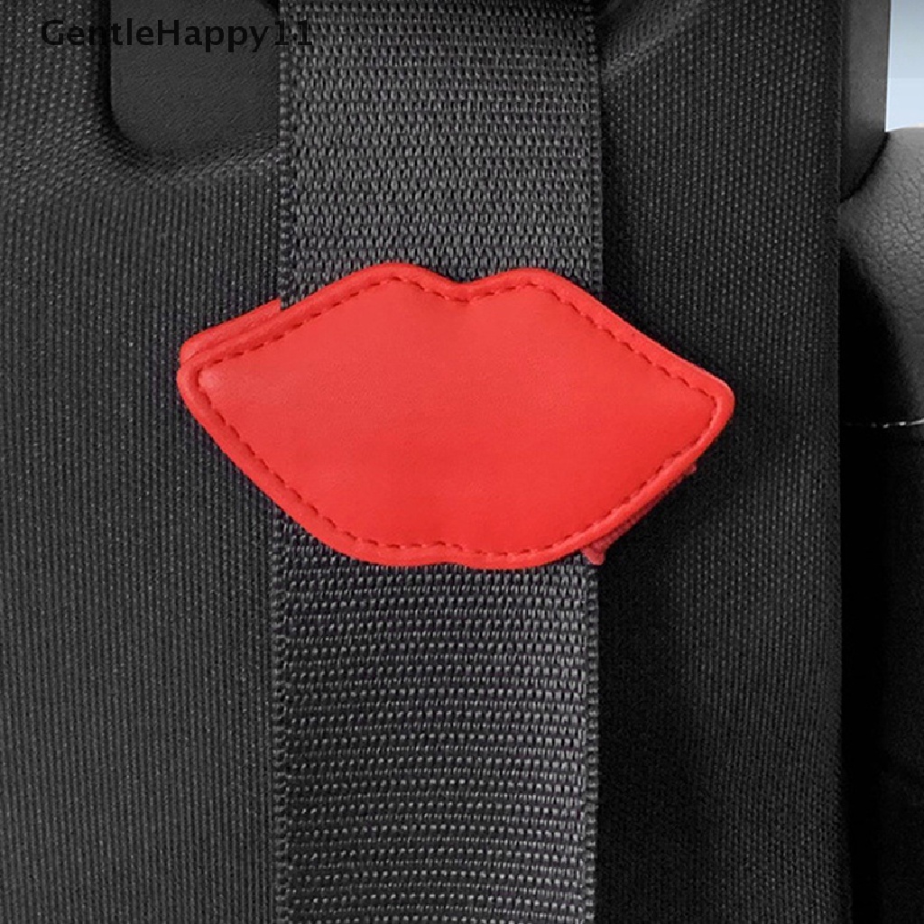 Gentlehappy 1Pc Klip Sabuk Pengaman Mobil Universal Adjustable Sabuk Pengaman Kulit PU Stopper Gesper id