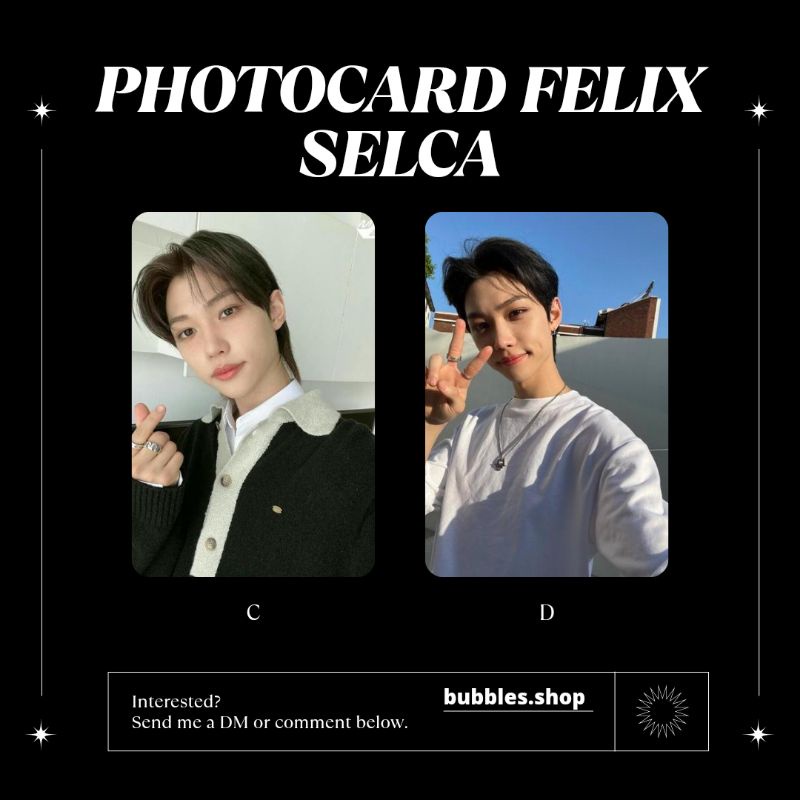 PHOTOCARD UNOFFICIAL FELIX STRAYKIDS SELCA