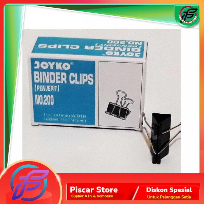 

binder clip 200 joyko 12 pcs Penjeput kertas