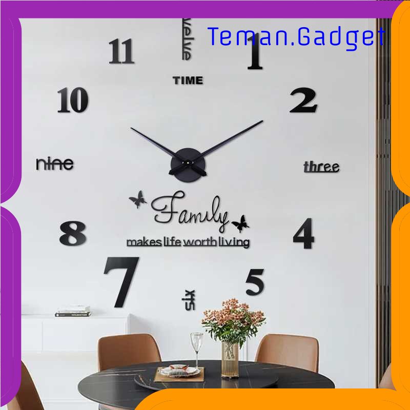 TG-PJM Taffware Jam Dinding Besar DIY Giant Wall Clock Quartz 100 cm - JM-01