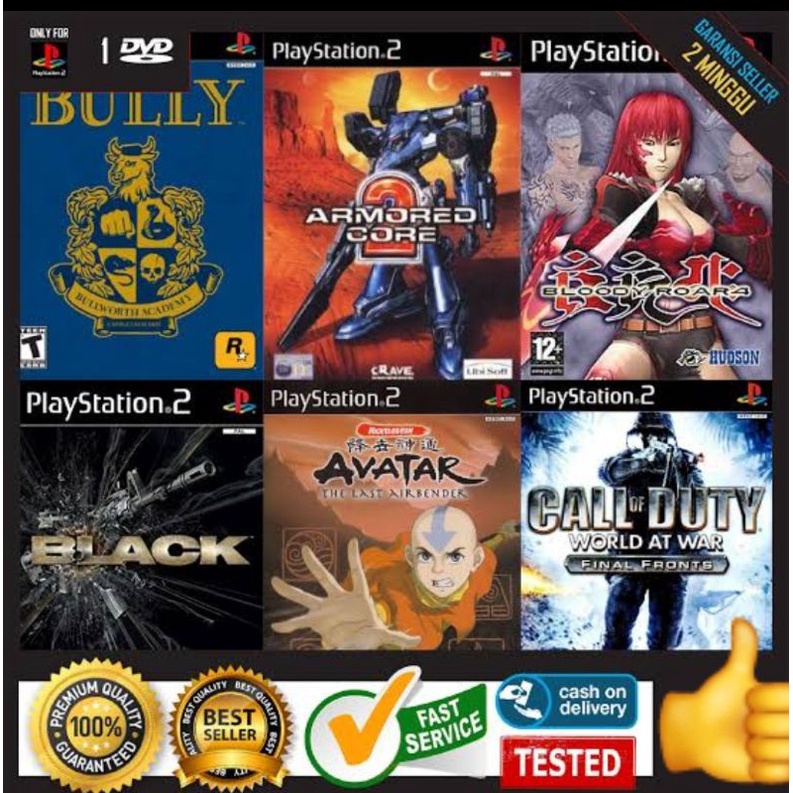Jual Kaset DVD PS1 PS2 Judul Lengkap / Playstation 2 Murah Bisa Request