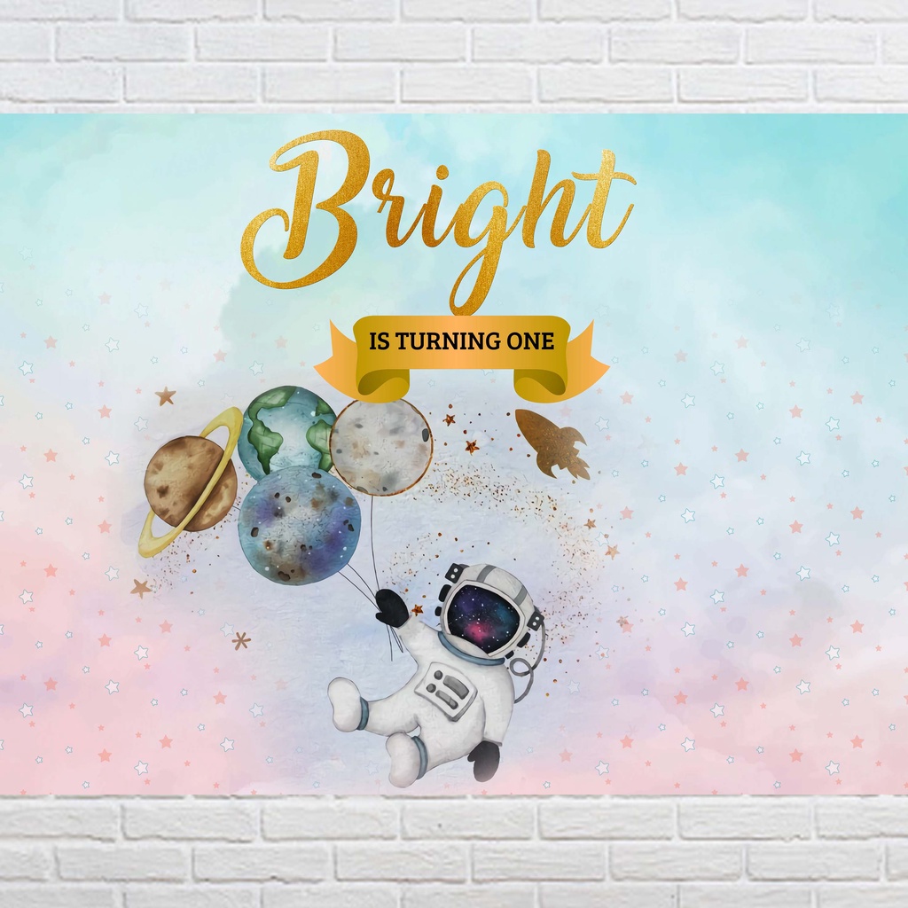 ASTRONOT BANNER/ BACKDROP/ SPANDUK ULANG TAHUN/ULTAH