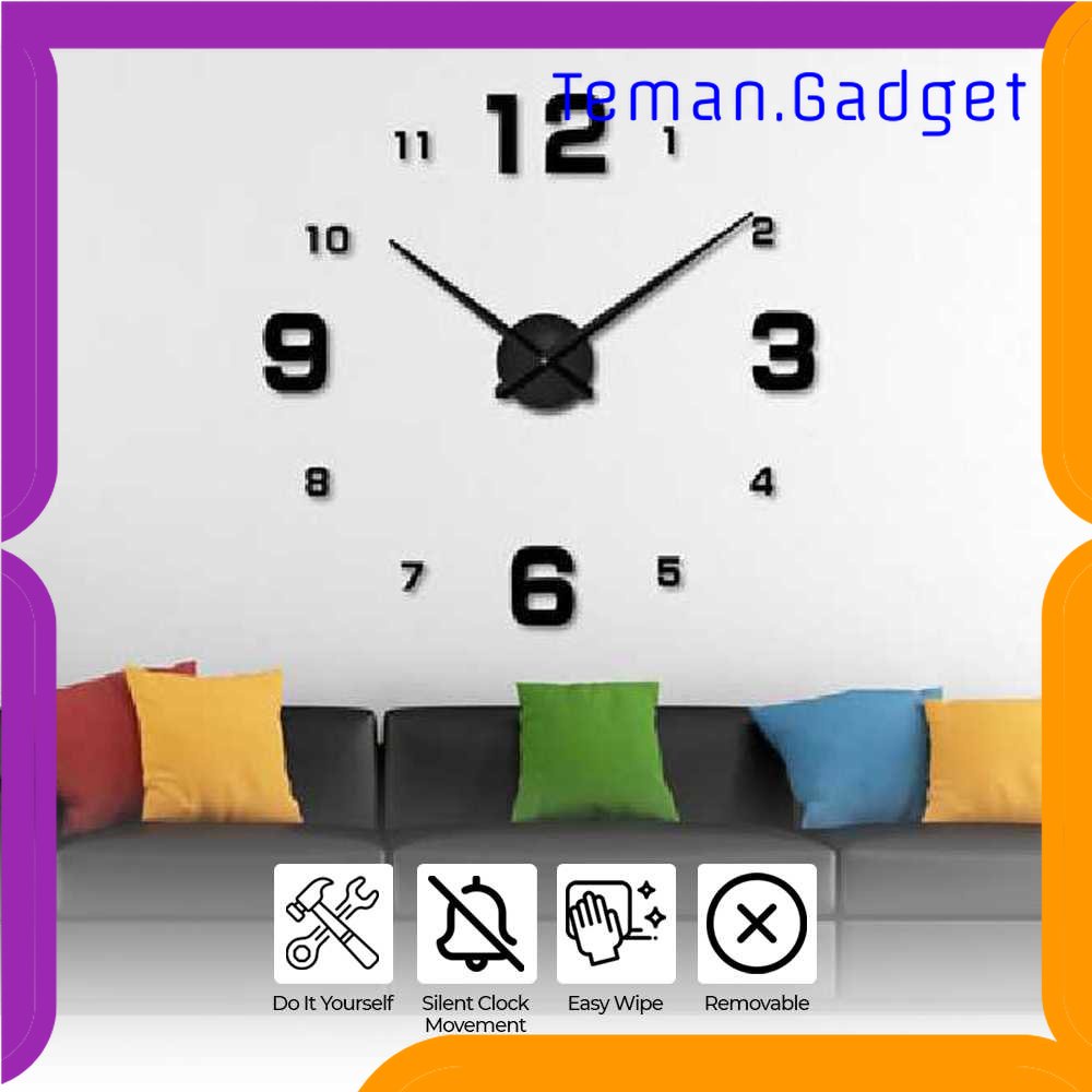 TG-PJM Taffware Jam Dinding Besar DIY Giant Wall Clock 80-130cm - DIY-102