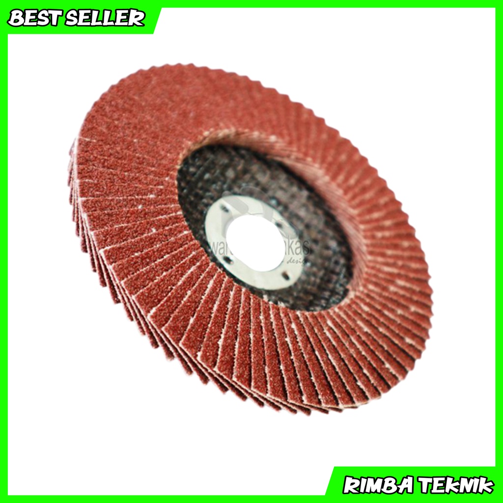 MOFUJI Flap Disc / Mata Gerinda Amplas Susun Grit #40, 60, 80, 100, 120, 150, 180, 240, 320, dan 400