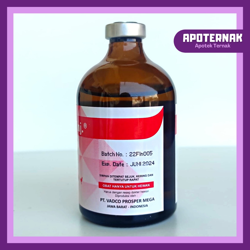 SULFAPROS Injeksi (Seperti Colibact) | Obat Antibiotik Hewan Diare Batuk Pilek | Infeksi Saluran Pencernaan Pernafasan Kemih | VADCO | Apoternak