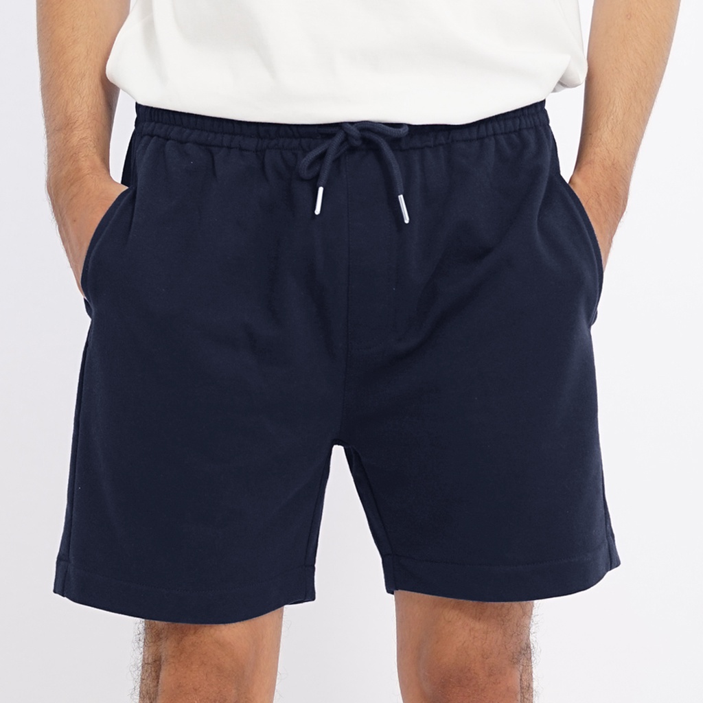 PLAIN Short SweatPants - Navy