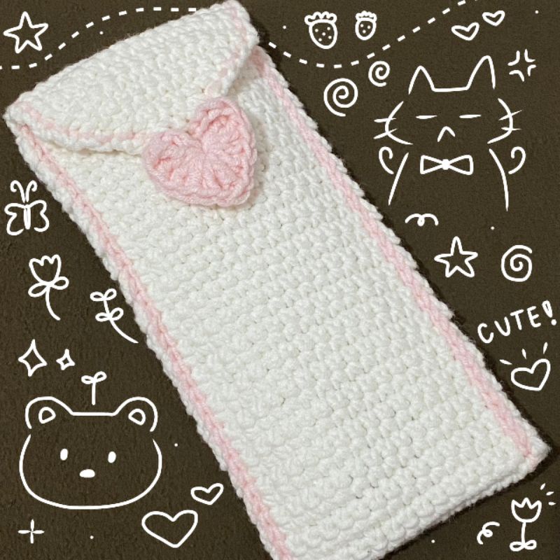 

Cute pencil case crochet / Kotak pensil rajut