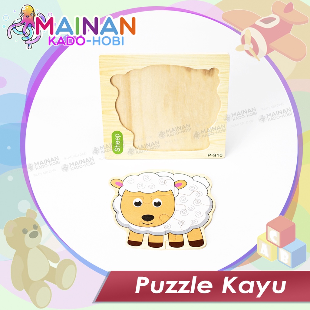 MAINAN BELAJAR ANAK MENYUSUN PUZZLE KARAKTER ANIMAL HEWAN BINATANG