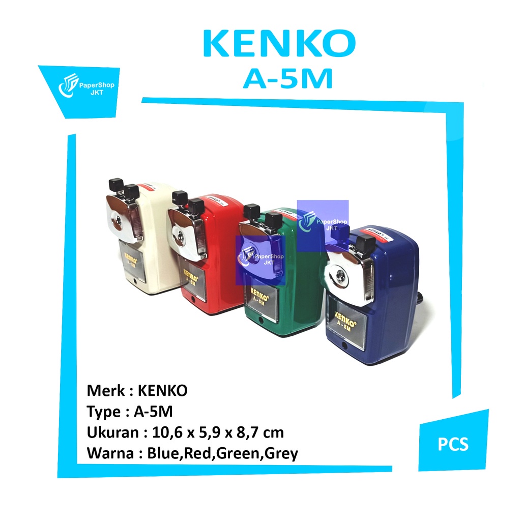 

KENKO - A-5M Pencil Sharpener - Rautan Pensil - Pcs