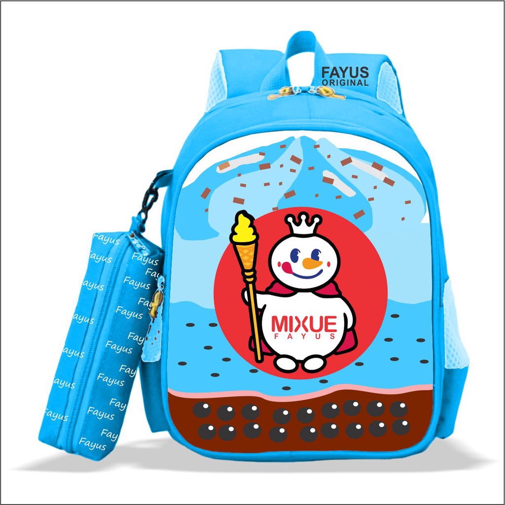 PREMIUM - tas ransel anak sekolah PAUD TK SD LAKI 2in1 PREMIUM VIRAL terbaru 2023 karakter ES KRIM MIXSUE terlaris bisa COD-2