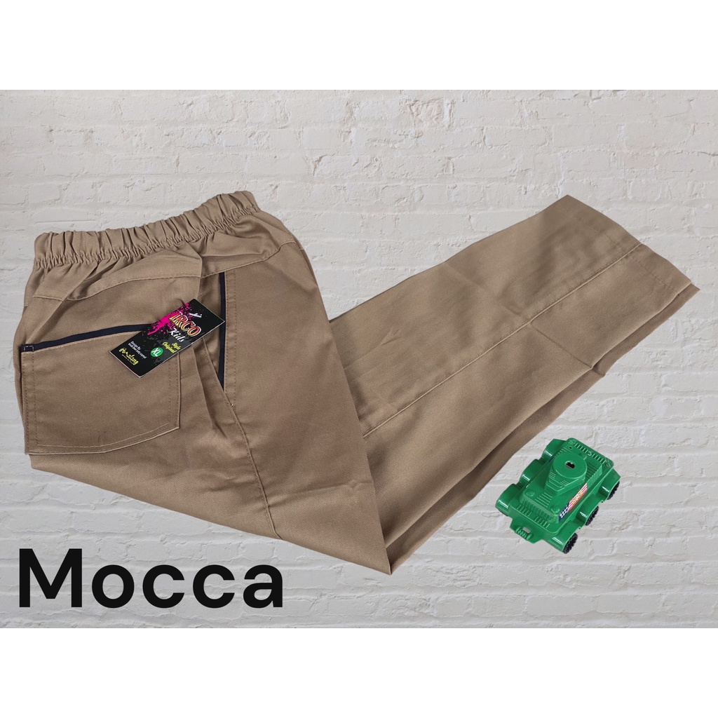 celana chino panjang anak unisex bahan katun umur 2 4 6 8 10 tahun Hitam abu mocca krem