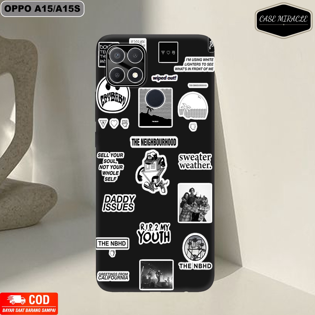 CM Case OPPO A15 / A15S  Softcase Lentur Warna Hitam Macaron Protector Lensa Kamera Kaca  [ ESTETIK 