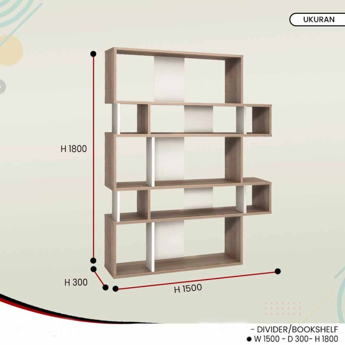 

Terlaris ✨ -Rak Buku Pembatas Ruangan Bookshelf Elegan Modern dan Minimalis- 2.1.23