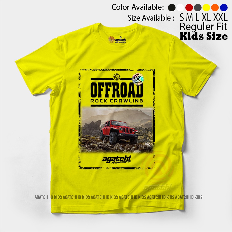 Baju Kaos Atasan Anak Laki - Laki Agatchi Motif Mobil Offroad