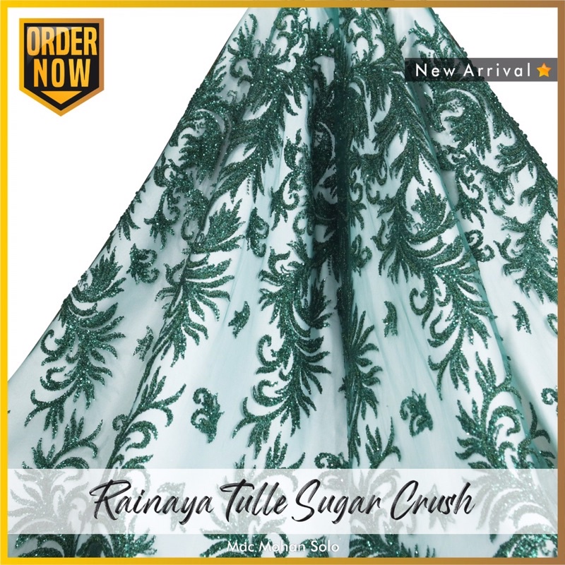 [NEW ARRIVAL] RAINAYA TULLE SUGAR CRUSH TILE CANDY DENGAN EXCLUSIVE PAYET HIGH QUALITY FOT WEDDING DRESS KEBAYA PER 0.5M BY MAC MOHAN