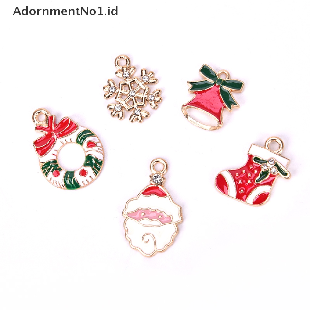 [AdornmentNo1] 30pcs/set Campuran Gaya Natal Enamel Ch Liontin DIY Mencari Perhiasan Kerajinan [ID]