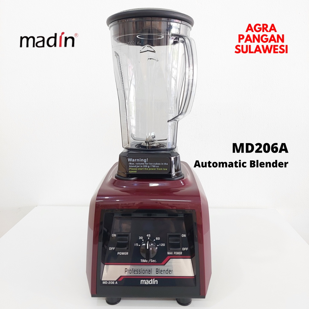 Jual Blender Madin MD206A Auto Timer Ice Smoothie Juicer Frappe