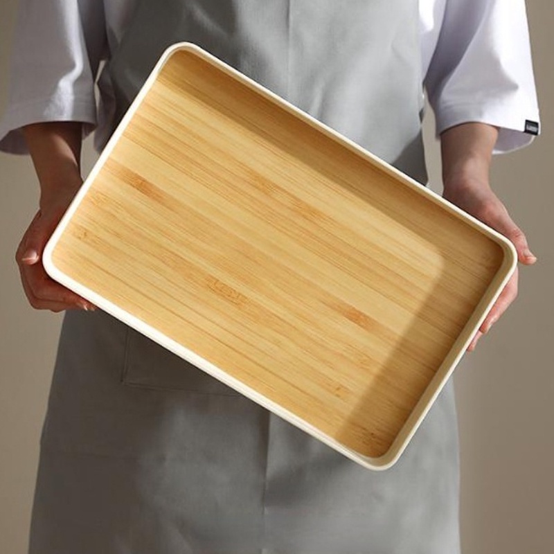 【COD】Rectangle Tray Tatakan/Rectangle Tray Aesthetic/Rectangle Tray Tatakan Persegi/Nampan Kayu Tatakan