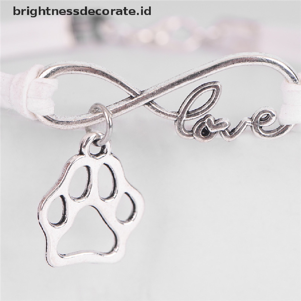 [Birth] Pesona Fashion Anjing Peliharaan Kekasih Kucing Hewan Beruang Paw Gelang Infinity Gelang [ID]