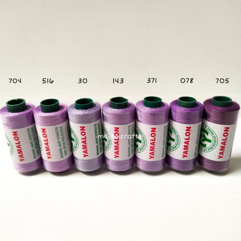 1 Buah Benang Jahit Yamalon Variasi Ungu / Benang Ungu / Benang Jahit Ungu / Benang Warna Ungu 3