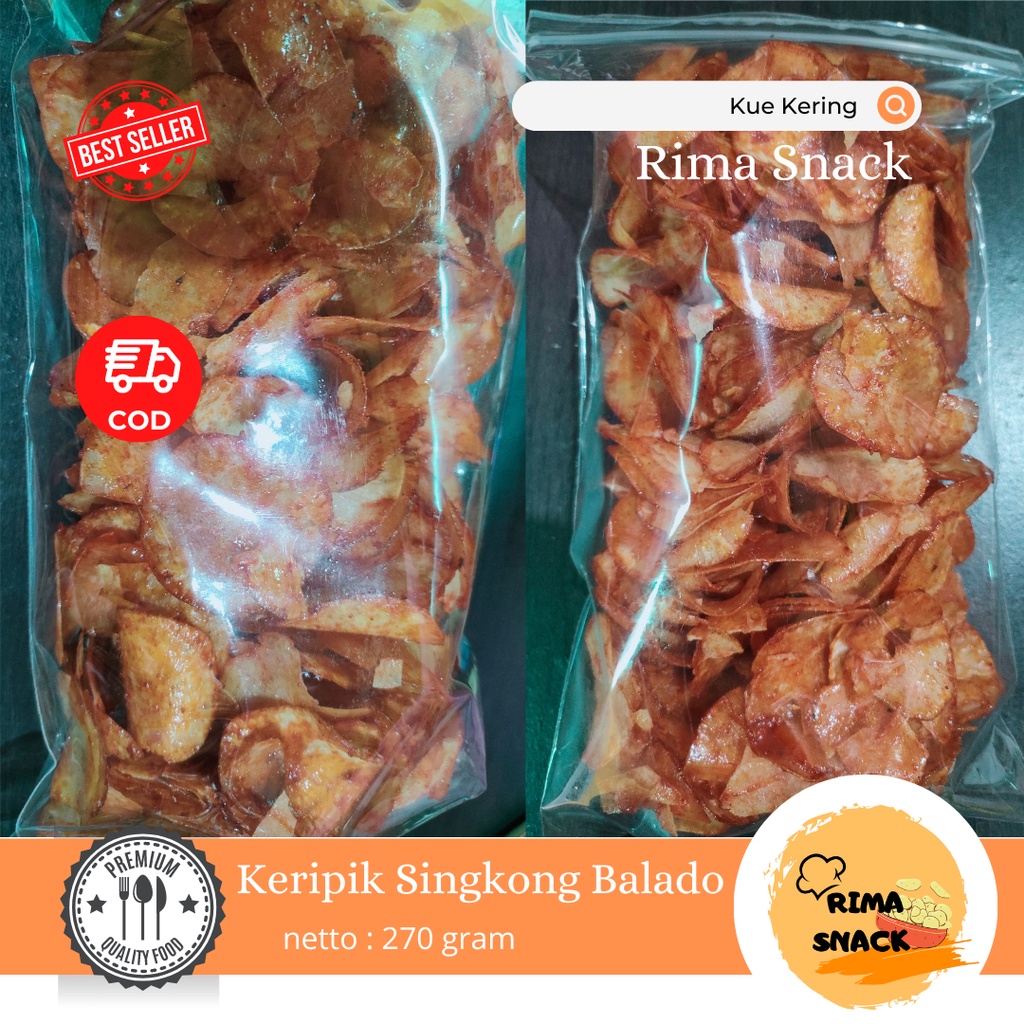 

KERIPIK SINGKONG BALADO 240gram