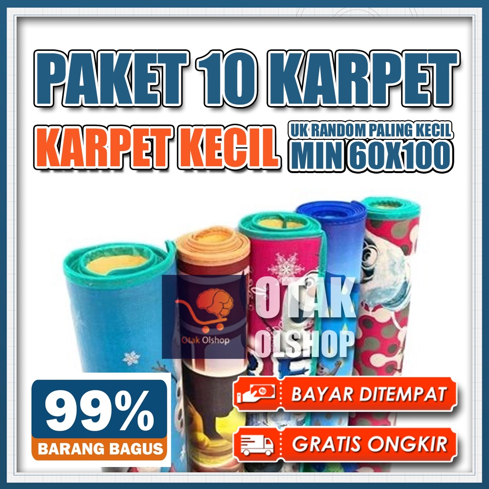 PAKET 10 PCS KARPET KECIL SPON KARAKTER ANTI AIR / Karpet Tikar Lantai Spon Motif Karakter / Tikar Piknik
