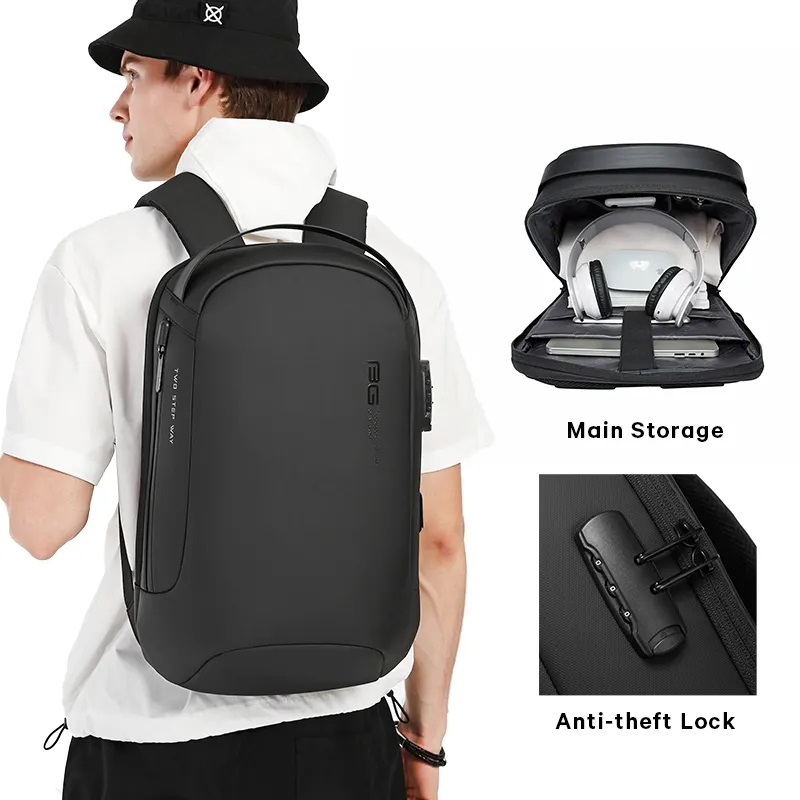 Bange BG7225 Tas Backpack Ransel Laptop Pria 15.6 Inch USB Lock