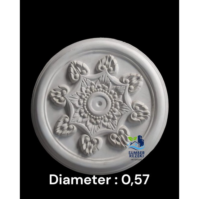Lis/List Profil Gypsum Plafon, Bunga Lampu Motif Kembang
