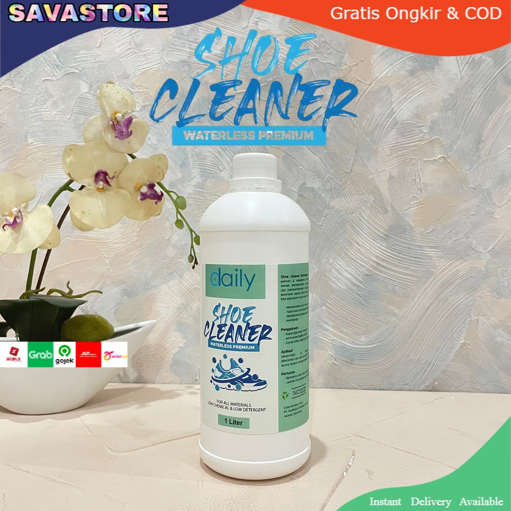 CAIRAN AMPUH PEMBERSIH SEPATU REFILL 1 LITER DAILY SHOE CLEANER WATERLESS 1L LAUNDRY SEPATU