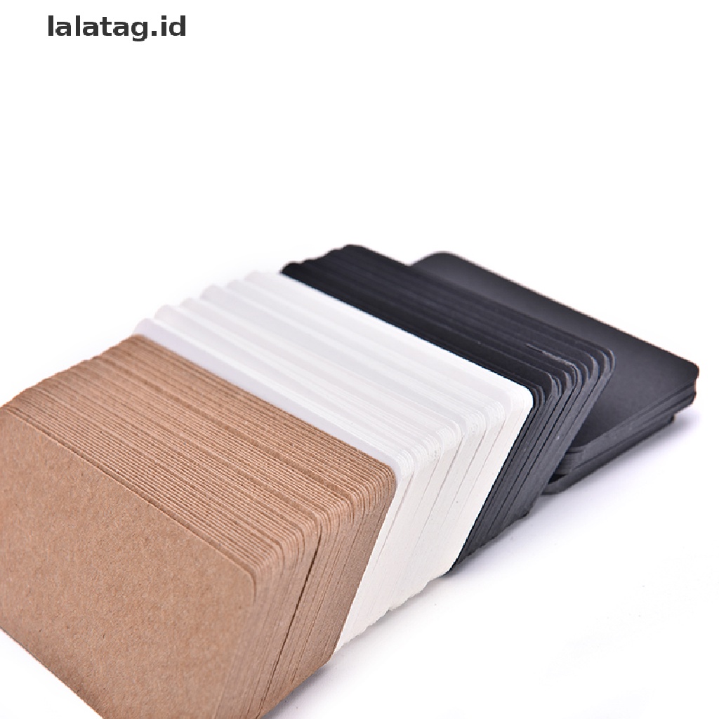 [lalatag] 50pcs Hang Tag Kertas Kraft Kartu Label Hadiah Nikmat Pesta Ulang Tahun DIY [ID]